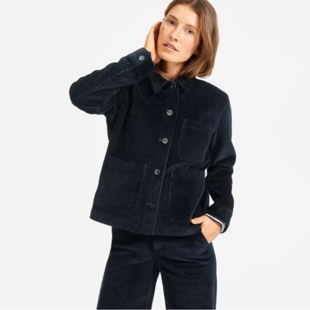 Everlane Two Piece Set- Corduroy Chore Jacket & Skirt Set
